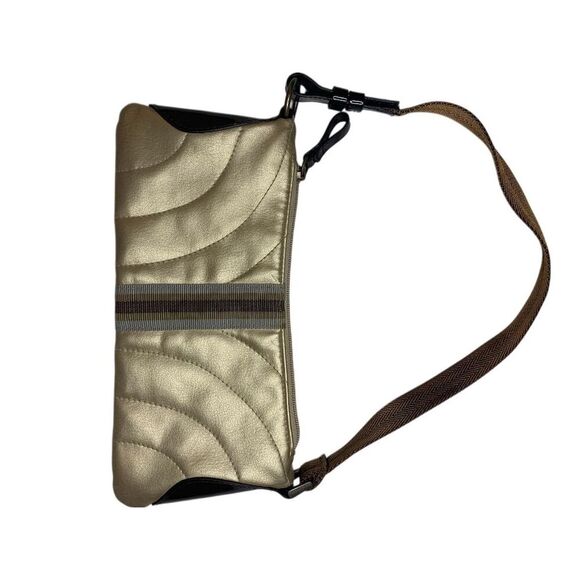 The Limited Women's Metallic Gold Faux Leather Shoulder Purse Baguette - Picture 5 of 5